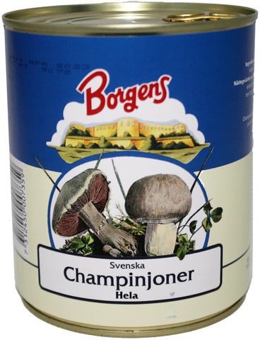 Hela champinjoner